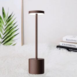 LED акумуляторна настільна лампа бездротова, 5000mAh, USB-зарядка, диммування, 3 режими кольору, для дому та вулиці