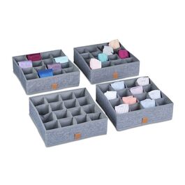 Relaxdays Underwear Organizer 4-Pack