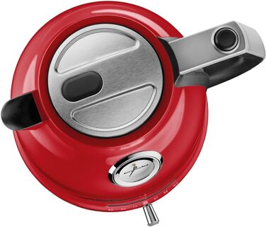 KitchenAid Kettle with temperature setting from 50 to 100°C | Tea kettle with temperature display and scale filter 1.5L | Electric 2400 Watt | Stainless steel (Empire Red) 1.5 Liter Red