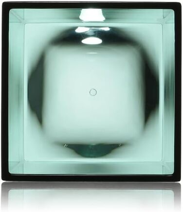 Kartell Boxy Toothbrush Holder, Plastic, Transparent, 7 x 7 x 12 cm (Toothbrush Holder, Aquamarine Green)
