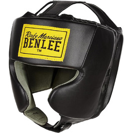 Benlee Mike Faux Leather Headguard (L-XL, Black) - Motorcycle & Boxing Head Protection