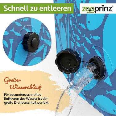 Зручний надувний басейн для собак, дітей - ZooPrintz, 120x30 см