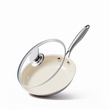 Пательня керамічна 24 см з антипригарним покриттям, індукційна, для духовки та посудомийної машини, алюмінієва з ручкою з нержавіючої сталі