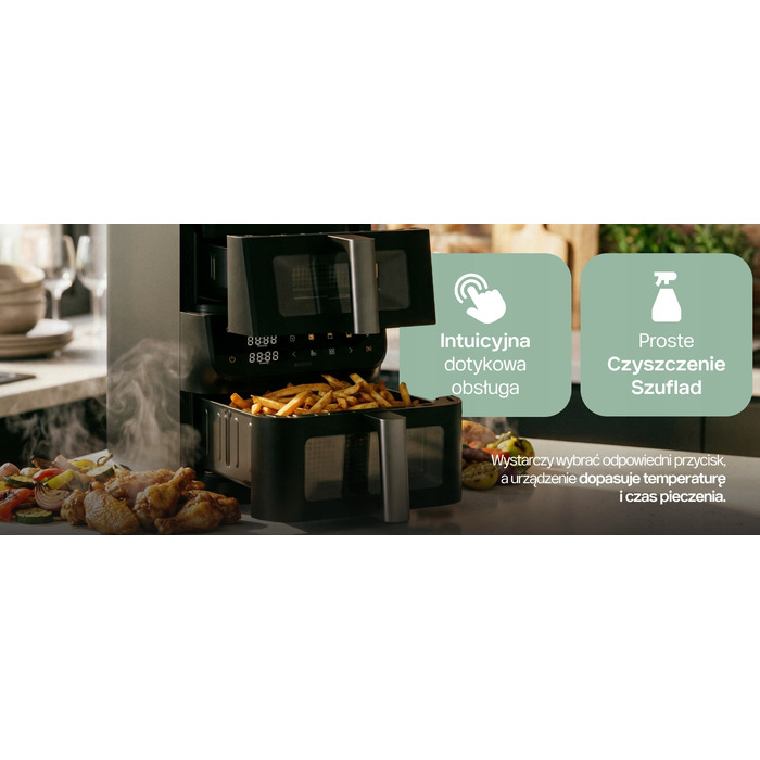 Аерофритюрниця 4Swiss ABB-225 з двома чашами, 2500 Вт, 10 л