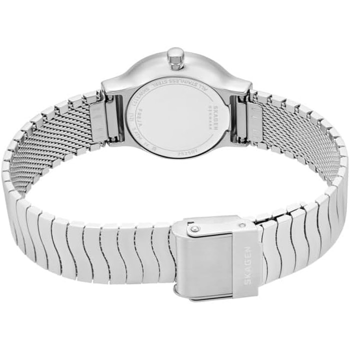 Жіночий наручний годинник Skagen Freja Lille: кварцовий механізм, сталевий ремінець, 26 мм, колір золото та глянцевий чорний