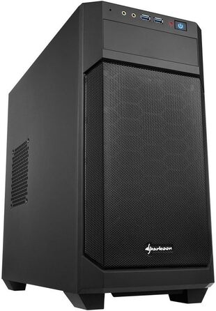 Корпус для ПК Sharkoon V1000 RGB Micro Tower, Micro-ATX, чорний (без вікна)