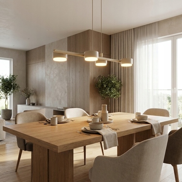 Підвісна люстра Elko-Lighting Mono Ecru 4 точки світла GX53