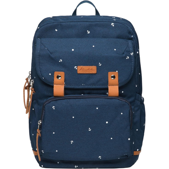 Жіночий рюкзак Kaukoo для студентів, ноутбука, подорожей, синій (K8009)