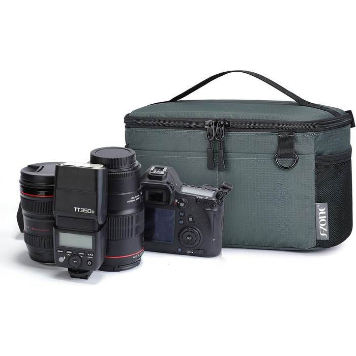 Сумка для камери S-ZONE: захищений чохол для DSLR, SLR, TLR, з відділеннями для об'єктивів та аксесуарів