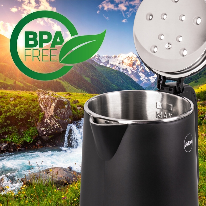 Бездротовий електрочайник з регулюванням температури C515, чорний, 2000 Вт, 5 режимів