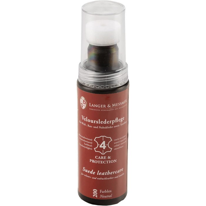 Langer & Messmer Leather Care Set for Suede - Shoe Care Set with Shoe Brushes for Nubuck Leather Care and Care Products for Refreshing Color, Protection, and Impregnation to Care for Your Suede Shoes