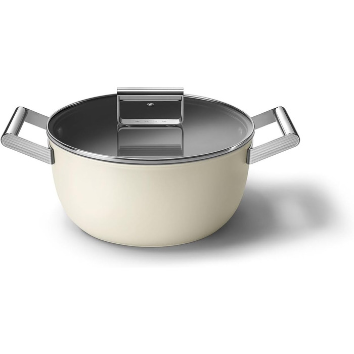 Електричний чайник Smeg KLF05CREU, 0.8 л, кремовий, з нержавіючої сталі, з індикатором рівня води та захистом від перегріву