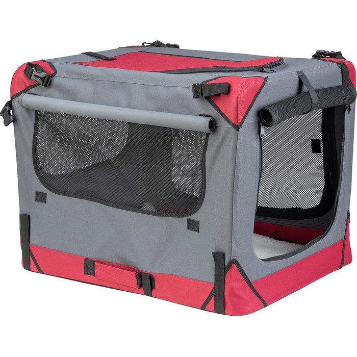 Складана переносна переносна коробка для собак/кішок Foxdevil xonic® (M, Червона) - для автомобіля та дому