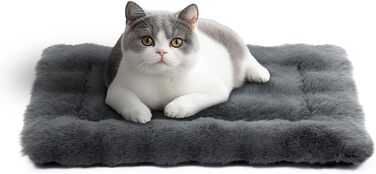 М'яка ковдра для котів Mora Pets - тепла, антиковзаюча, 56 x 35.5 см, темно-сіра