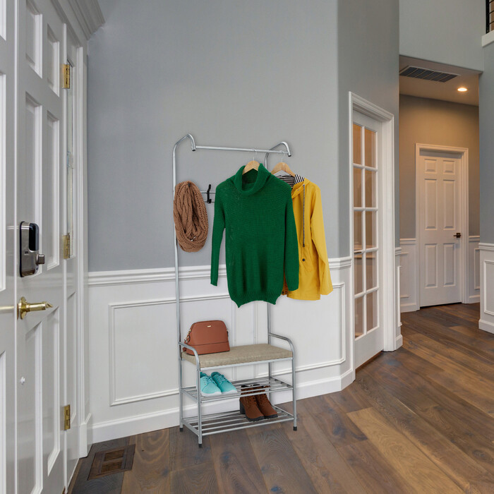 Relaxdays Wardrobe with Shoe Rack & Bench