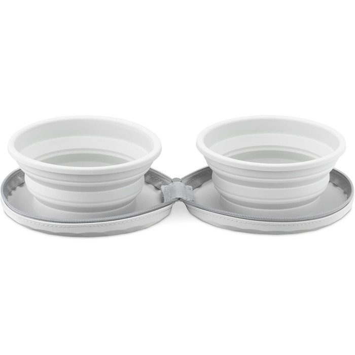 Набір мисок для собак та котів Navaris: 2 складні миски з силікону + сумка