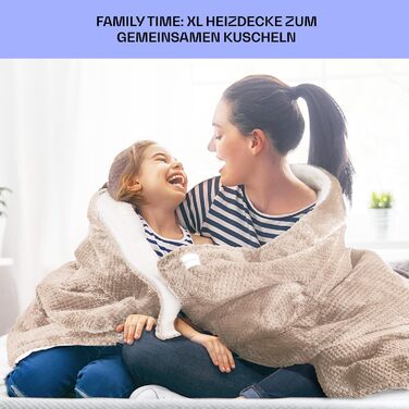 Електрична ковдра Klarstein XXL: тепла та затишна ковдра для ліжка, дивану та кемпінгу (200x180 см, пісочний колір)