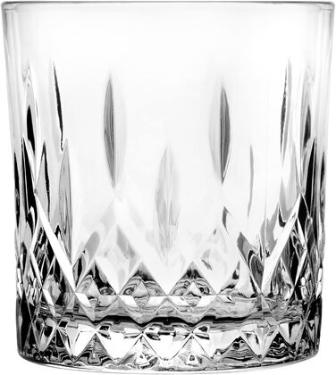 Набір келихів для віскі Glasmark KROSNO 1992, 6 шт, 280 мл, для коньяку, рому, джину, коктейлів, скляні, з огранюванням, для посудомийної машини