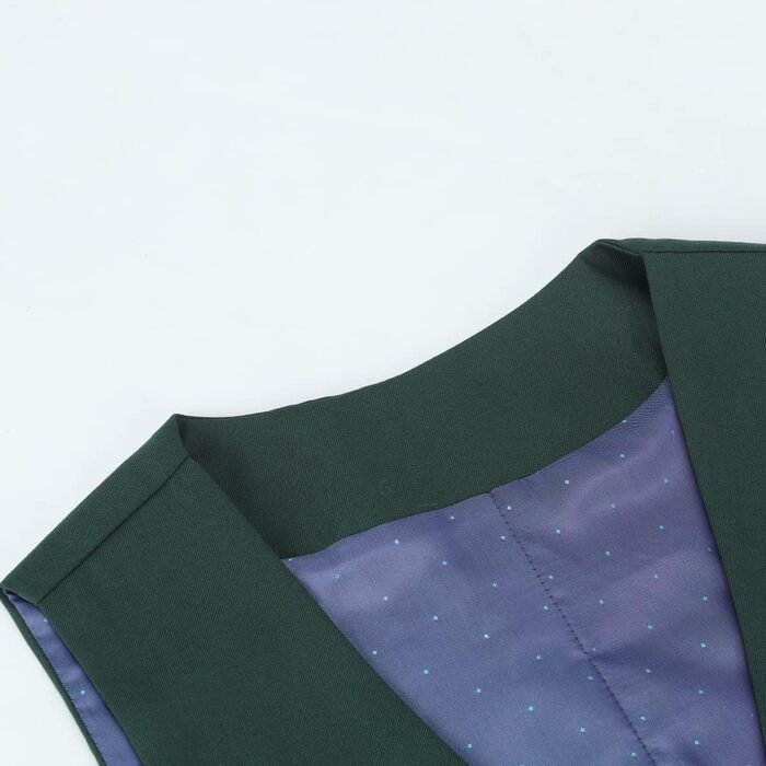 Чоловіча жилетка Allthemen V-подібний виріз, однобортна, Slim Fit, для ділового костюма, жилетка-вест (3XL, Зелений)