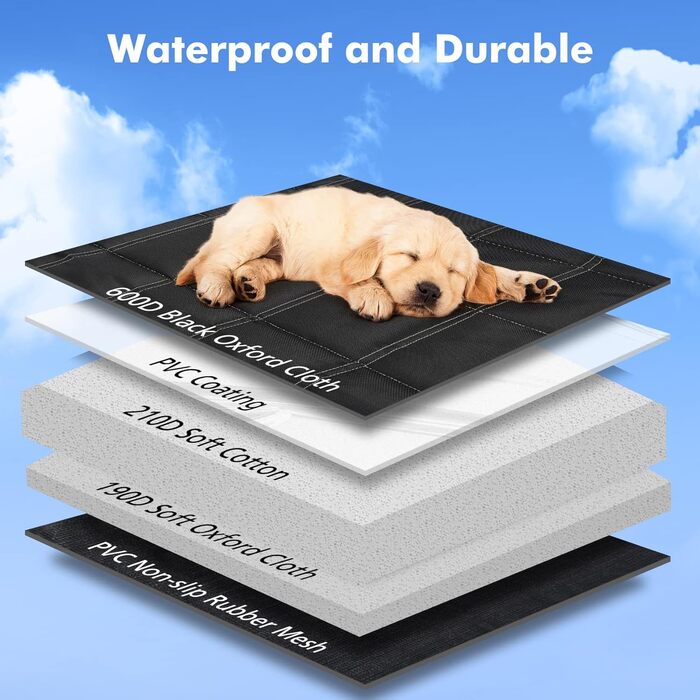 4-in-1 Waterproof Dog Seat Cover for Car Back Seat - Protects from Scratches & Prevents Sliding - Fits Cars, Trucks & SUVs