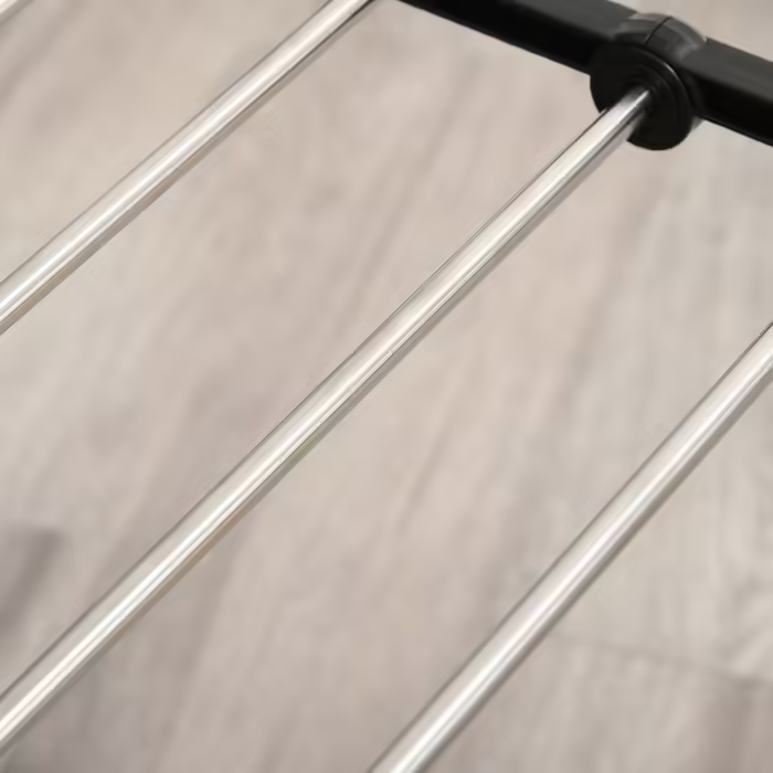 HOMCOM Clothes Rack with Telescopic Rods, Large Clothes Dryer 138.5x63x208cm, Foldable, Ideal for Large Laundry Room