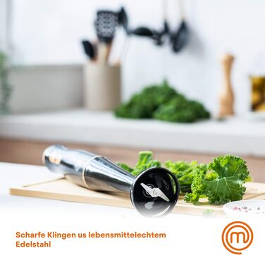 Стабілізатор MasterChef з нержавіючої сталі 3 в 1: блендер, міксер, пінозбивач. 400W, 2 швидкості, миється в посудомийній машині