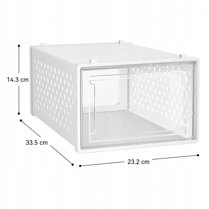 Набір контейнерів для взуття Songmics, 23,2 x 14,3 x 33,5 см, білий