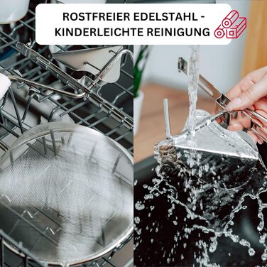 Westmark Canning Set S - Kitchen Strainer & Canning Funnel for Jam, Puree or Mash - 20cm Diameter - Particularly Easy to Clean (2-piece Set) 2-piece Set