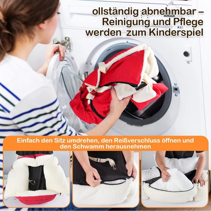 Автокрісло для собак 3-в-1 – переносна лежанка для маленьких собак, з м'яким матрацом, для переднього або заднього сидіння, внутрішнє та зовнішнє використання (червоний)