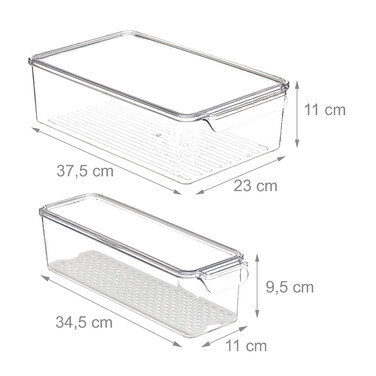 Relaxdays Refrigerator Organizer 3-Piece Set