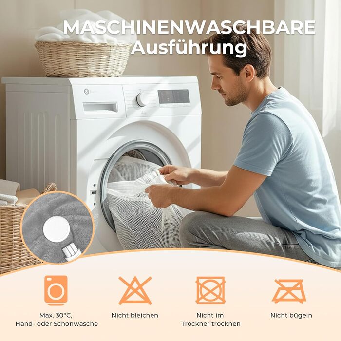 Електричний килим Celestа з підігрівом, 9 режимів нагріву, таймер, автовимкнення, 160x120 см, сірий - для софи, ліжка, офісу