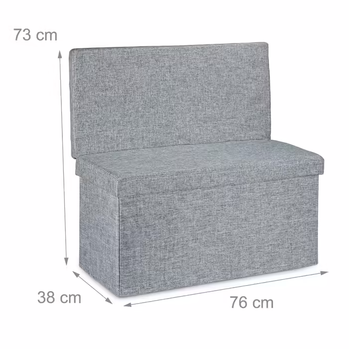 Relaxdays Folding Stool with Backrest L