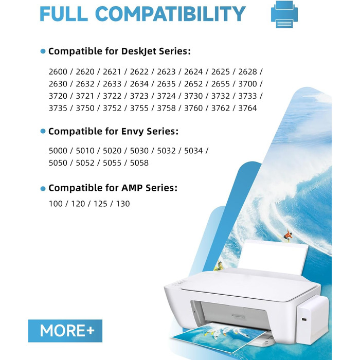 Картридж INKYEAH 304 XL чорний для принтерів HP Envy 5000, 5010, 5020, 5030, 5032 та DeskJet 2600, 2620, 2622, 2630, 3720, 3730, 3735, 3750 (ресурс 750+ сторінок)