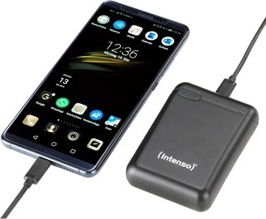 Powerbank Intenso 10000mAh XS – чорний, зовнішній акумулятор для смартфонів, планшетів, MP3-плеєрів та цифрових камер