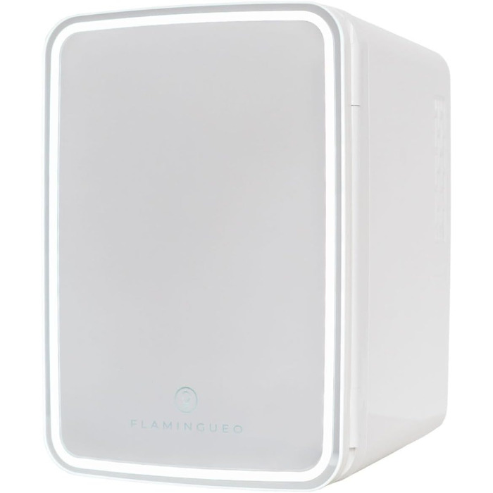 Flamingueo 10L Mini Fridge - 12V/220V Cosmetic & Skincare Fridge with LED & Mirror