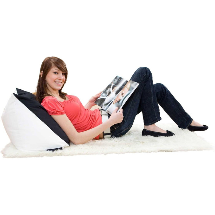 Крісло-мішок для читання Bookworm Lesekissen: ергономічна подушка-підголовник з мікроперлинками для комфортного читання та відпочинку