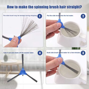 Набір аксесуарів для роботів-пилососів Eufy RoboVac 11S Max, 15C Max, 30C Max, G30 Edge, G10 Hybrid (1 щітка, 8 бічних щіток, 4 фільтри)