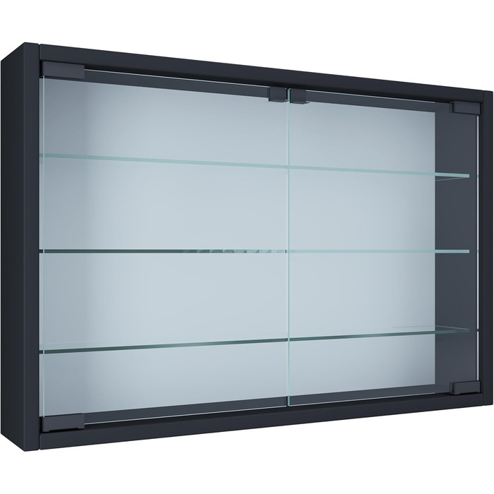 Підвісна скляна вітрина VCM Mandosa M, біла, 40x60x10 см, з ударостійким ESG-склом, сучасна настінна вітрина для зберігання, компактна