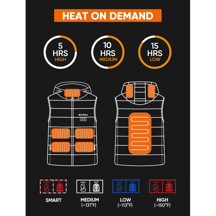 Обогреваемый жилет для женщин и мужчин с аккумулятором 16000mAh - теплая жилетка з підігрівом для холодної погоди