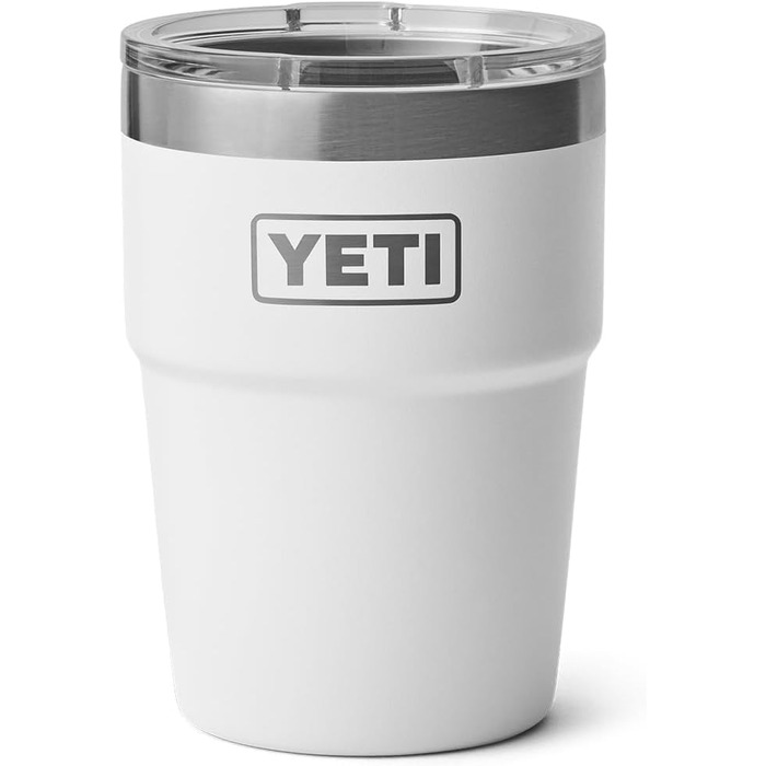 YETI Rambler Stackable Cup with MagSlider Lid - White, 16 oz