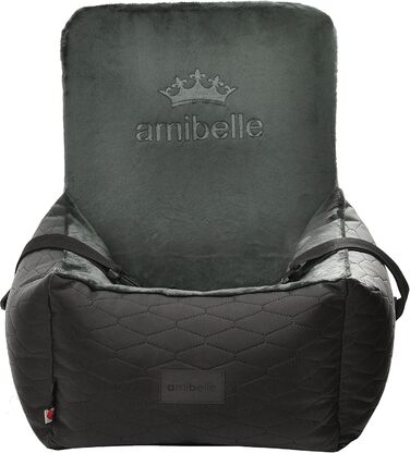 Автокрісло для собак та котів Bella Schwarz, чорний, штучна шкіра, 55x55 см, універсальне, миється