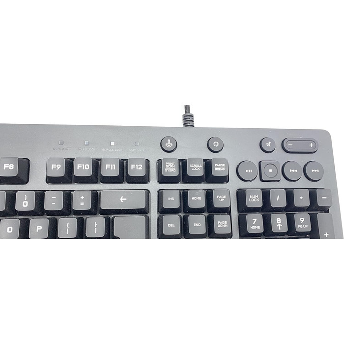 Ігрова клавіатура Logitech G213 Prodigy з RGB-підсвічуванням, програмовані клавіші G, мультимедійне керування, підставка для зап'ястя, захист від бризок, німецька QWERTZ-розкладка - Чорний QWERTZ, німецька версія