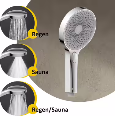 instmaier Hand Shower H1 | 3 Different Functions | Chrome | Massage Shower Head | Water-Saving | Unique Spray Pattern