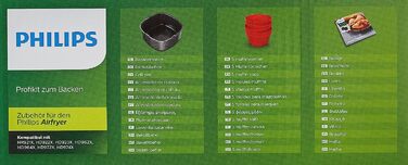 Набір для випікання Philips HD9925/01 для фритюрниці Airfryer Turbostar, форма для випічки та 7 силіконових форм для мафінів, 0,8 кг, аксесуари для фритюрниці