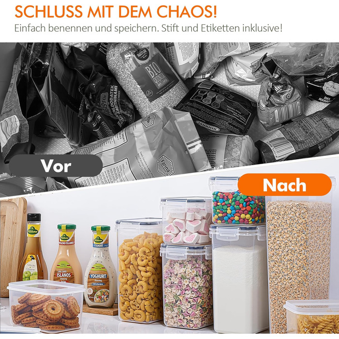 Набір контейнерів для зберігання Theo&Cleo (24 шт.) з кришкою, BPA-free, для кухні