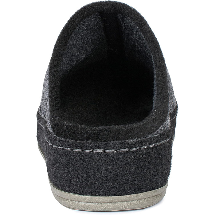 Чоловічі фетрові домашні тапочки Schawos 6030 з устілкою, жорсткою підошвою, неслизькі, сірі, 42 EU