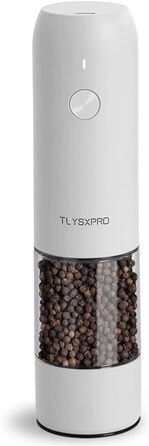 Електрична мельниця для солі та перцю, USB-зарядка, автоматична, регулювання помелу, LED-підсвітка, багаторазова, кухонний аксесуар (1 шт, салатовий)