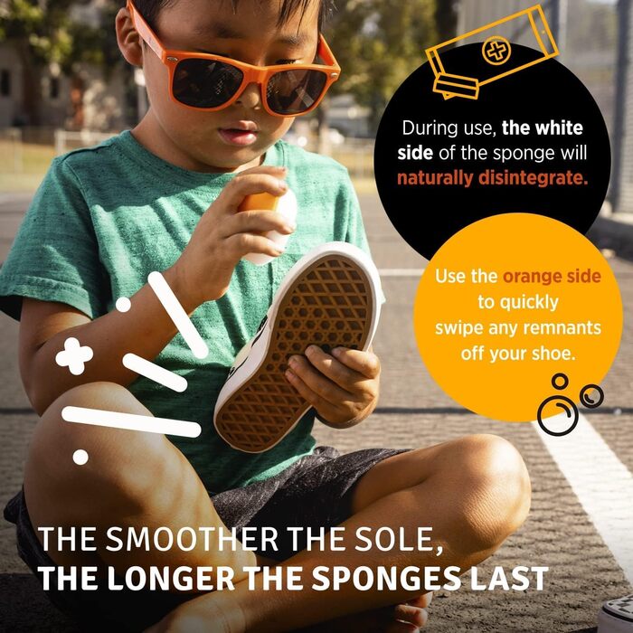 Sneaker Erasers - Instant Sole and Sneaker Cleaner, Premium Shoe Cleaning Set with Double-Sided Sponges, Effective Shoe Cleaner for White Sneakers, Tennis Shoes, Easy, Gentle Rubbing, 10