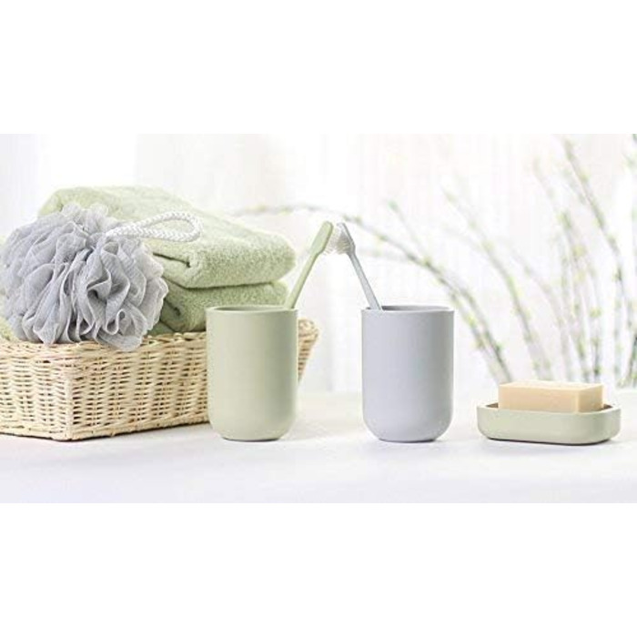 Пластикова мильниця Uviviu PP з піддоном для води, біла