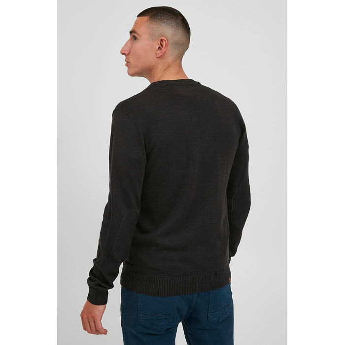 Чоловічий кардиган Blend BHLennard з в'язаного полотна з V-подібним вирізом, на ґудзиках, бавовняна суміш, Regular fit, чорний (70155)